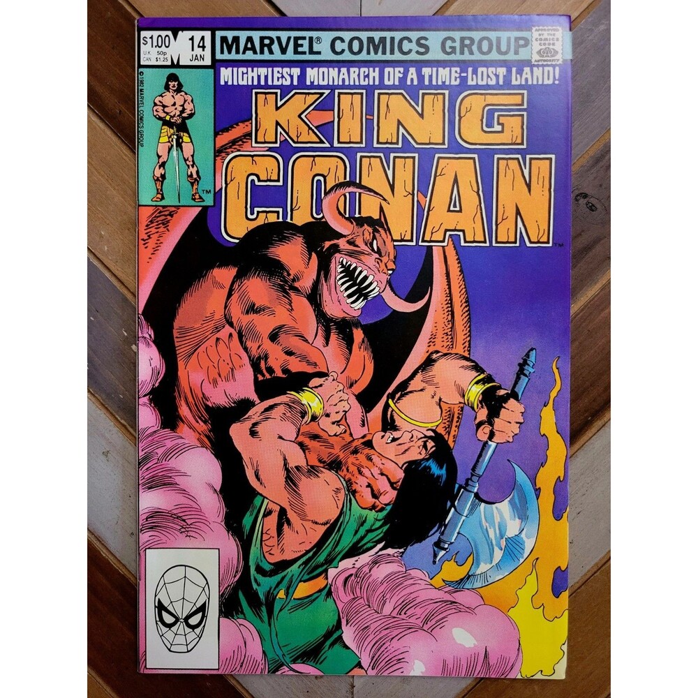 Conan The King #14 (Marvel 1983) "Fire & Darkness" John Buscema Cover (7.0)